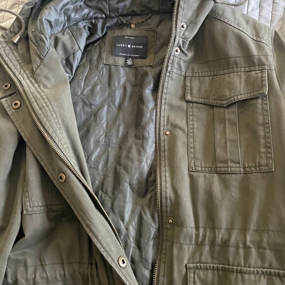 LUCKY BRAND Women’s Green Anorak Jacket Size L - Picture 3 of 5